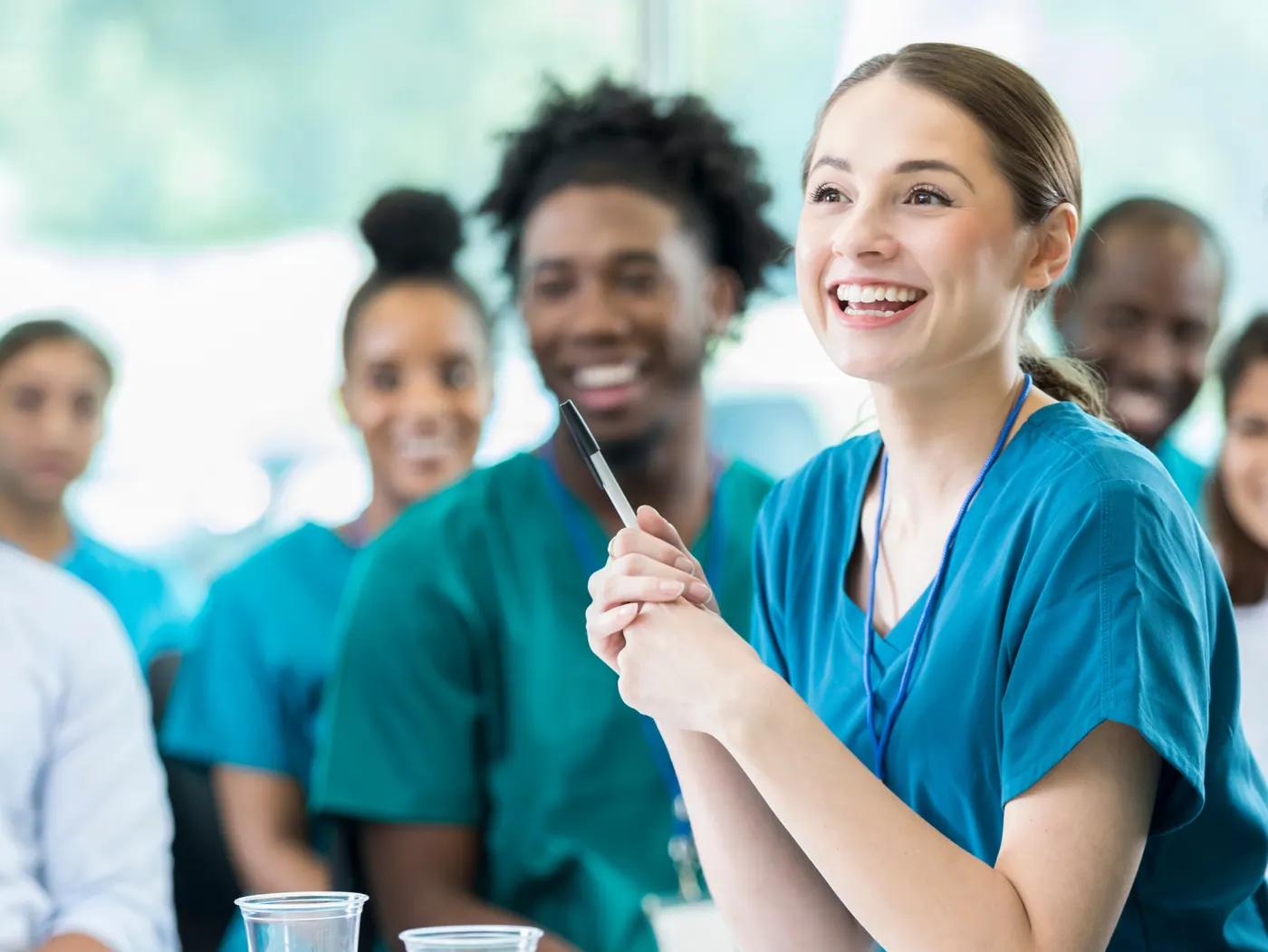 Nursing student reviewing tuition and payment plan options